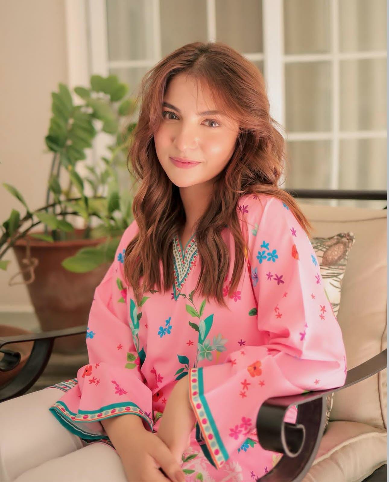 Pink Floral (Digital 2 Pcs) Cord Set 2399