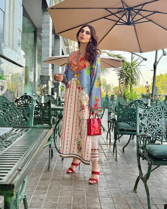 Hira Mani (Digital 2 Pcs) Cord Set Just 2399