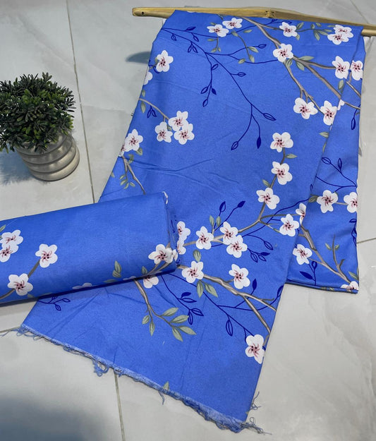 Summer Cotton UnStitched Suit