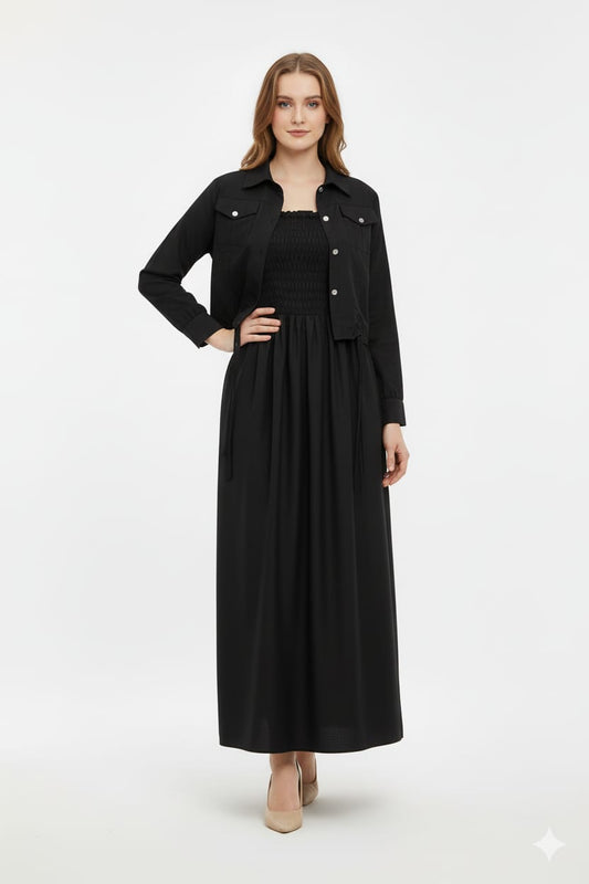 Jacket style Maxi BLACK